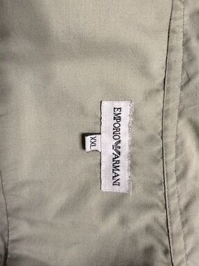 Emporio Armani Beige Cotton Shirt with Branded Tag